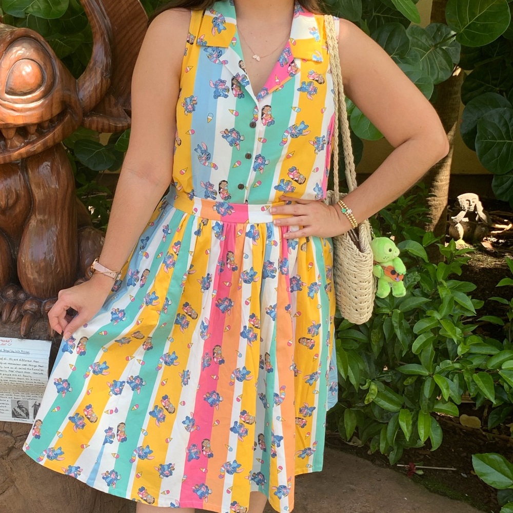 Her Universe Disney Lilo & Stitch Ice Cream Stripe Retro Matching Set